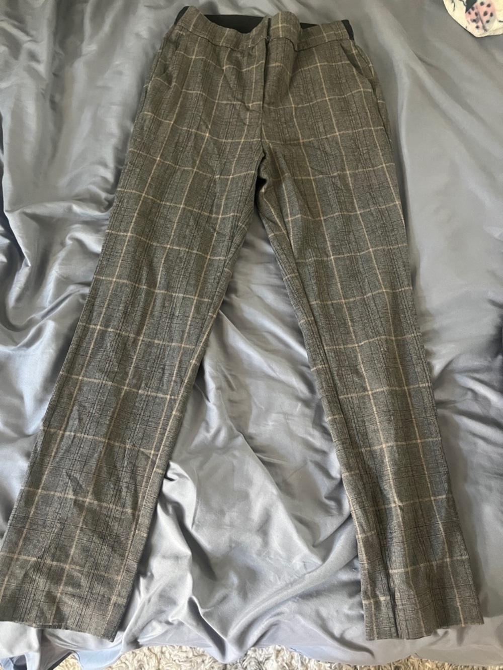 Zara women’s Gray Windowpane Dress Pants
